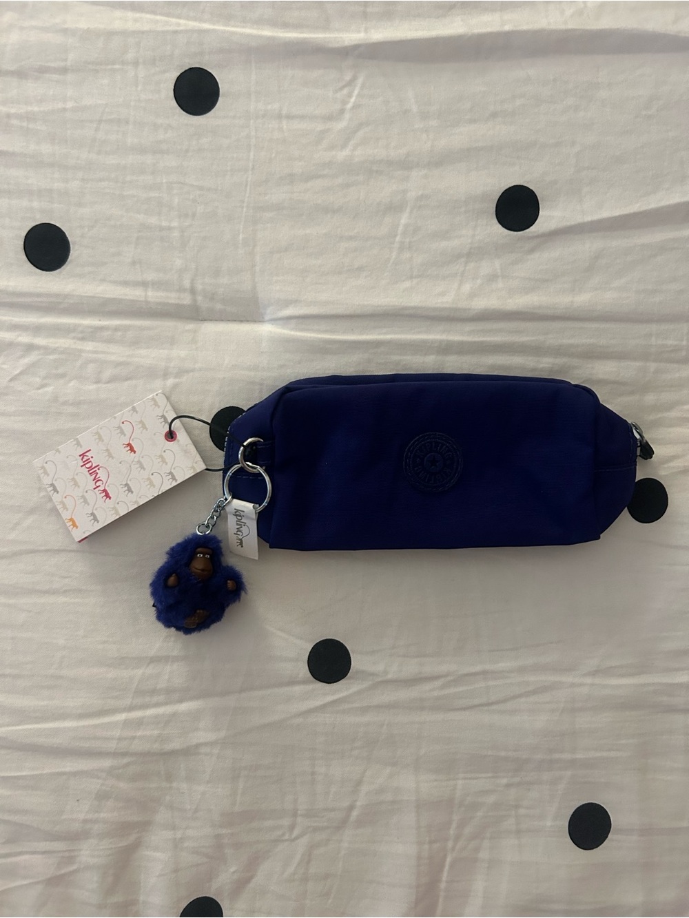 Kipling Mini Indigo Nylon Pouch
